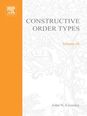 cover image of Constructive Order Types